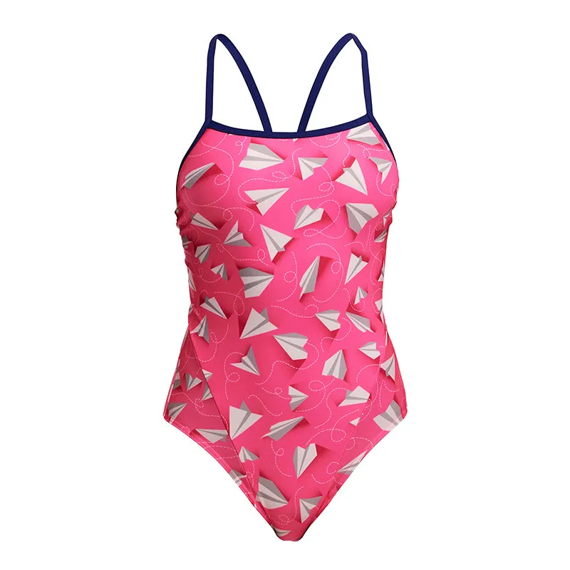 Funkita - Paper Pink - Ladies Eco Single Strap One Piece