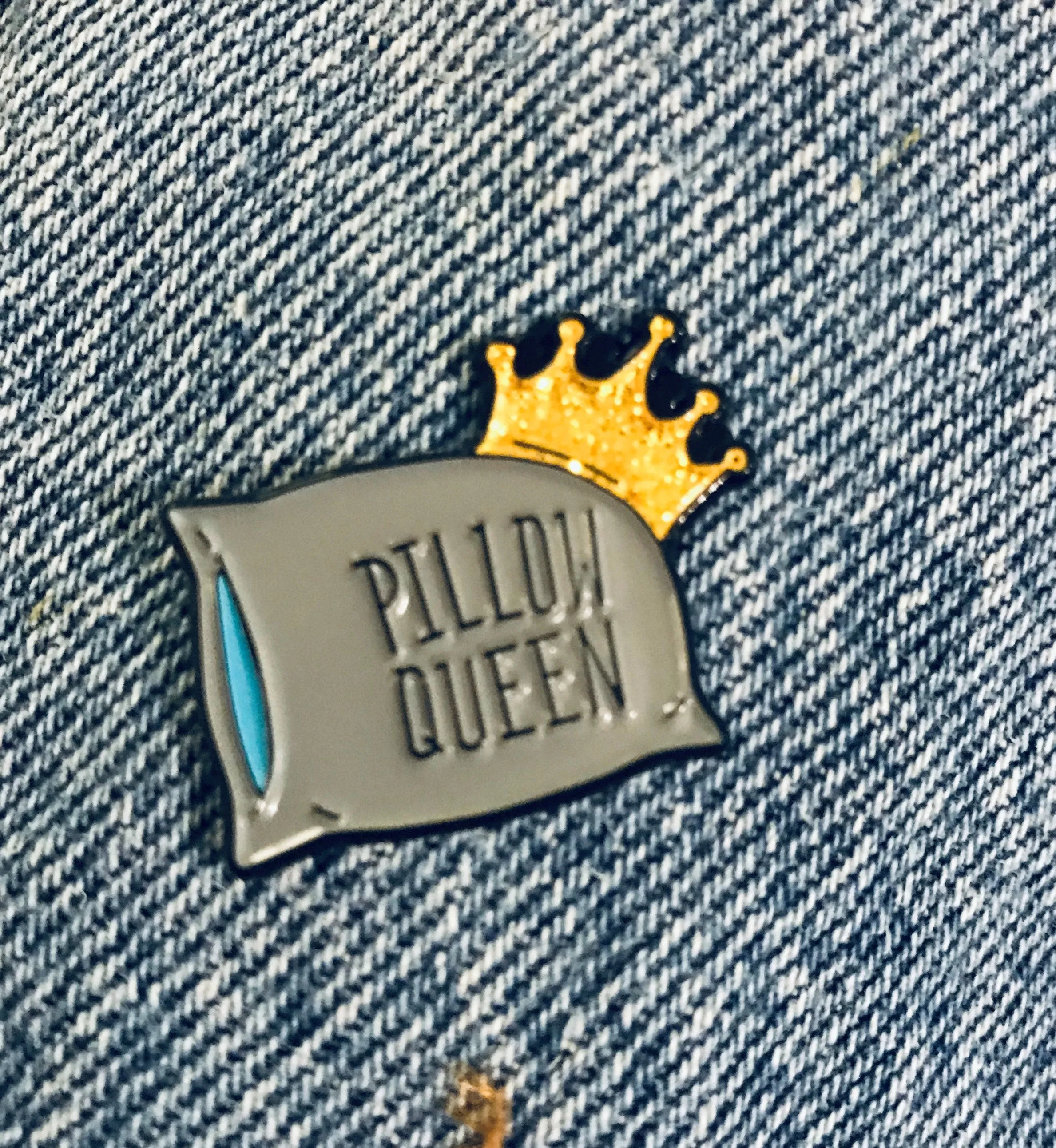 Funny pillow queen girl pins