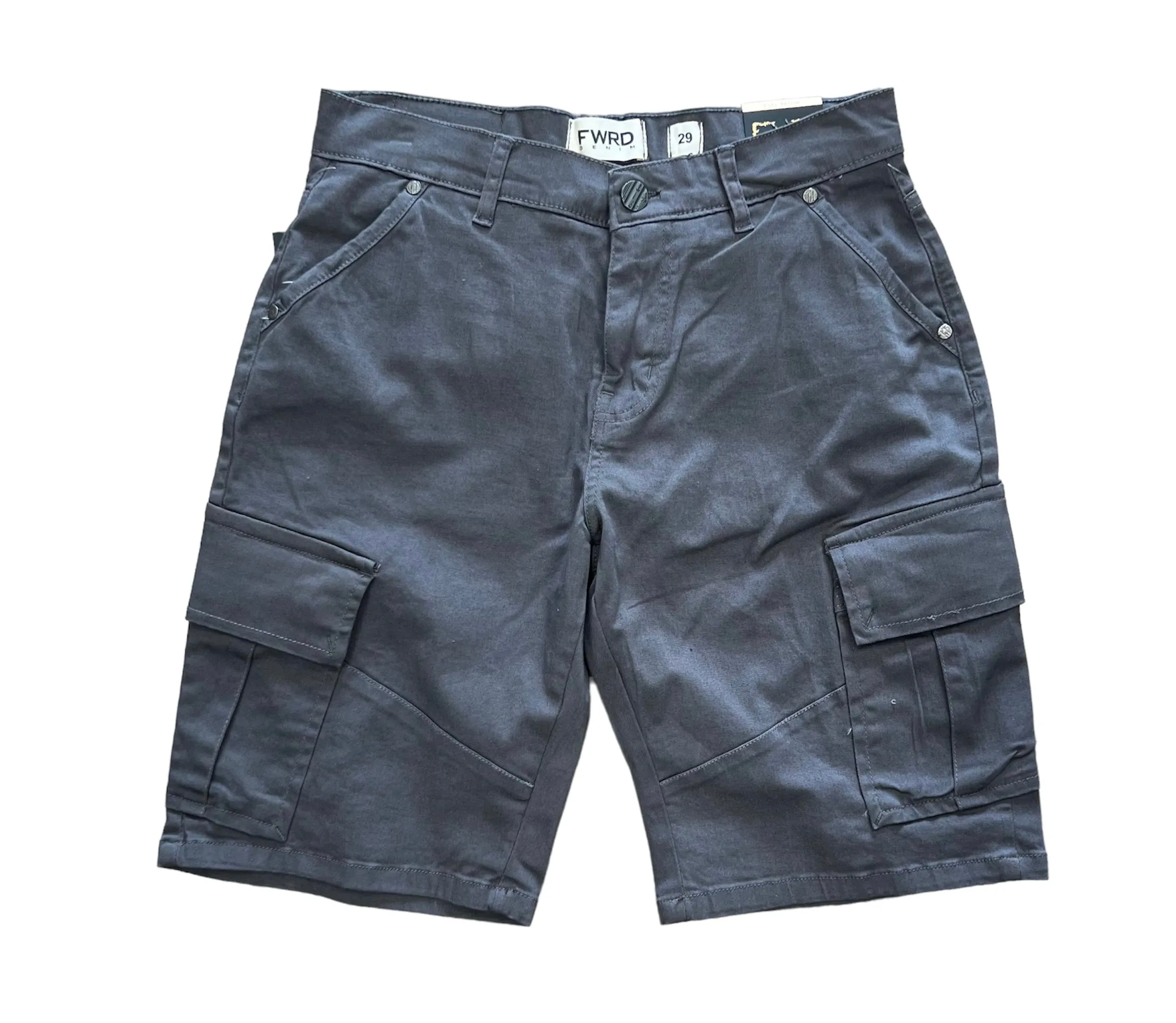 FWRD MEN'S BLASTED CARGO TWILL GREY  SHORTS