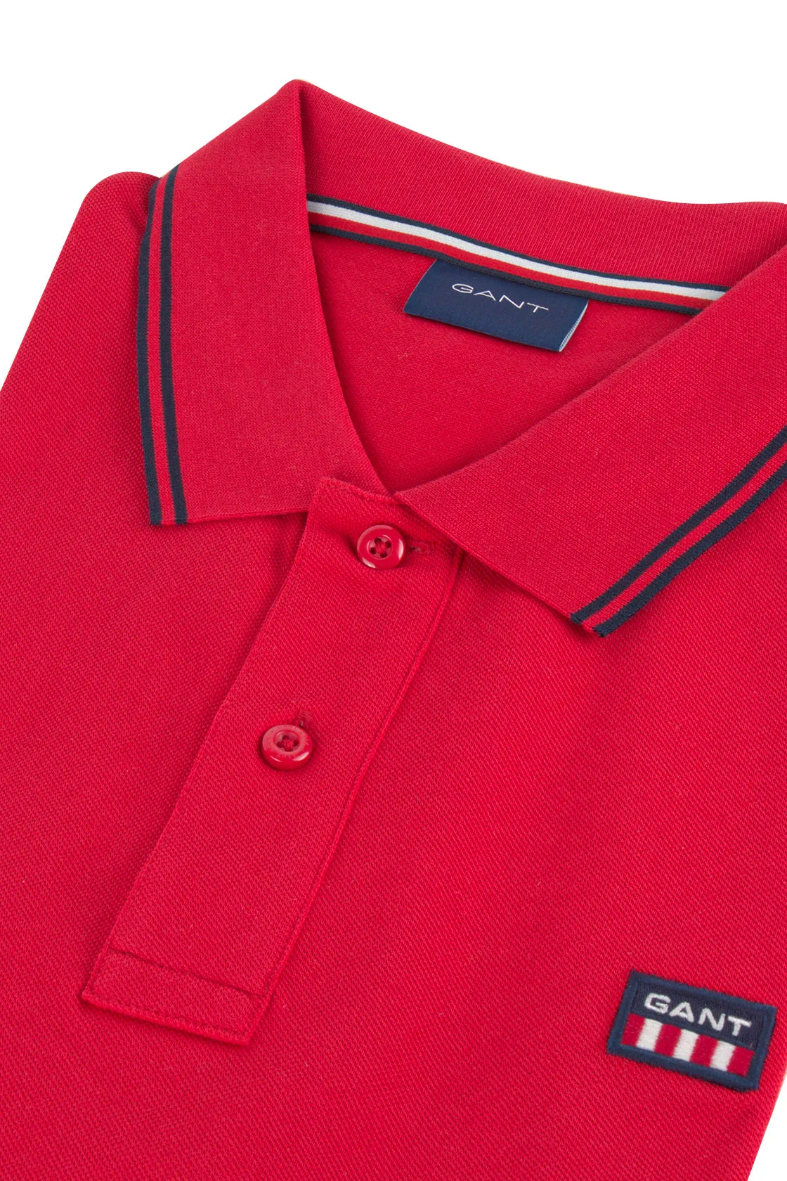 Gant Contrast Coll. SS Pique Polo Bright Red