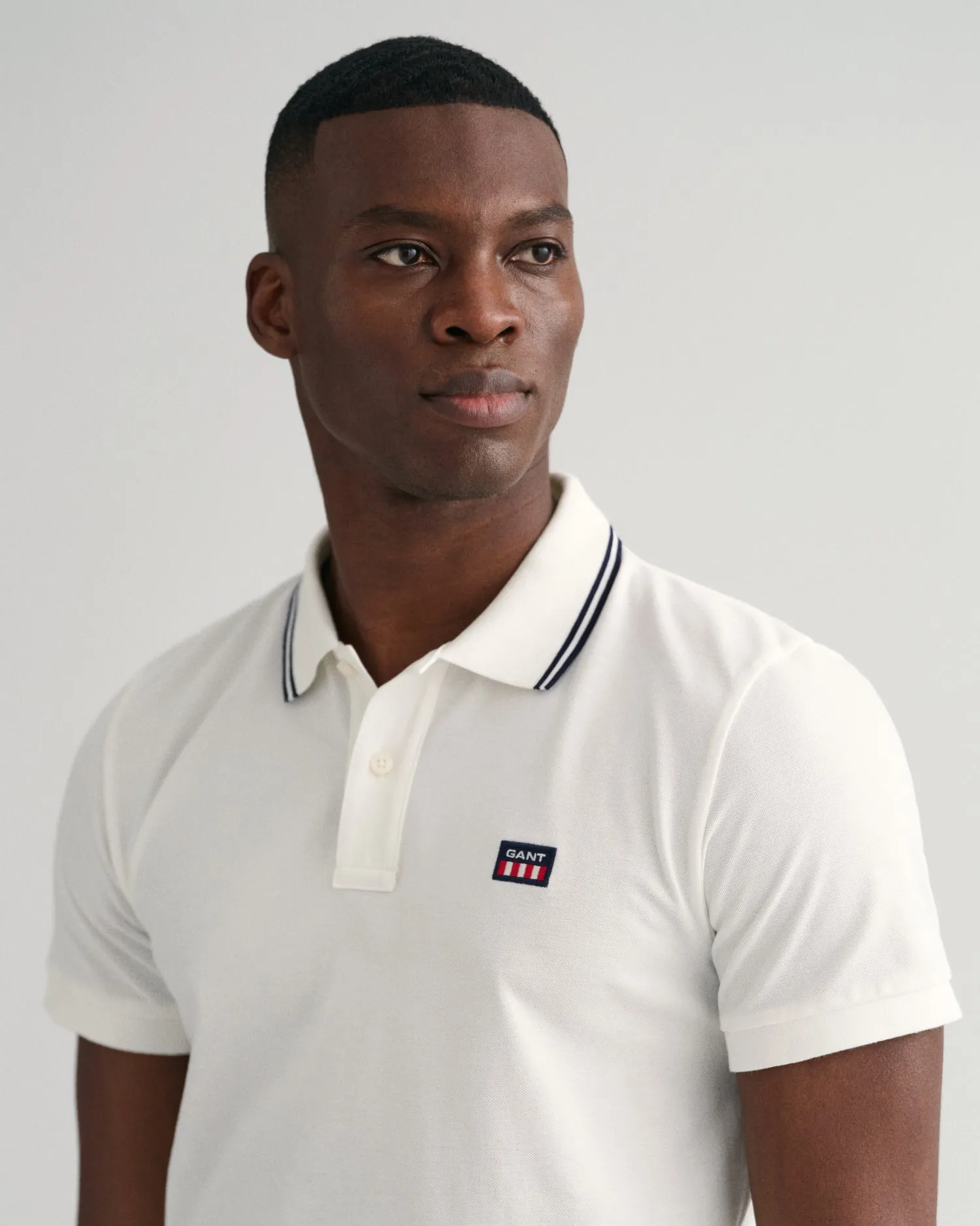 Gant Contrast Coll. SS Pique Polo Eggshell