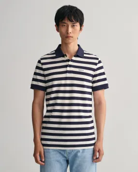 Gant Multi Stripe SS Pique Polo Evening Blue