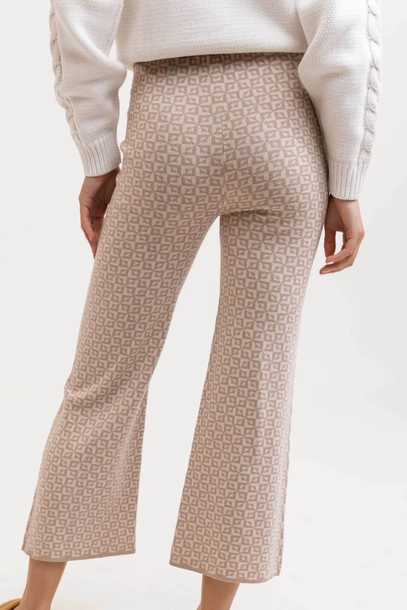 Geo Knit Pant Sand