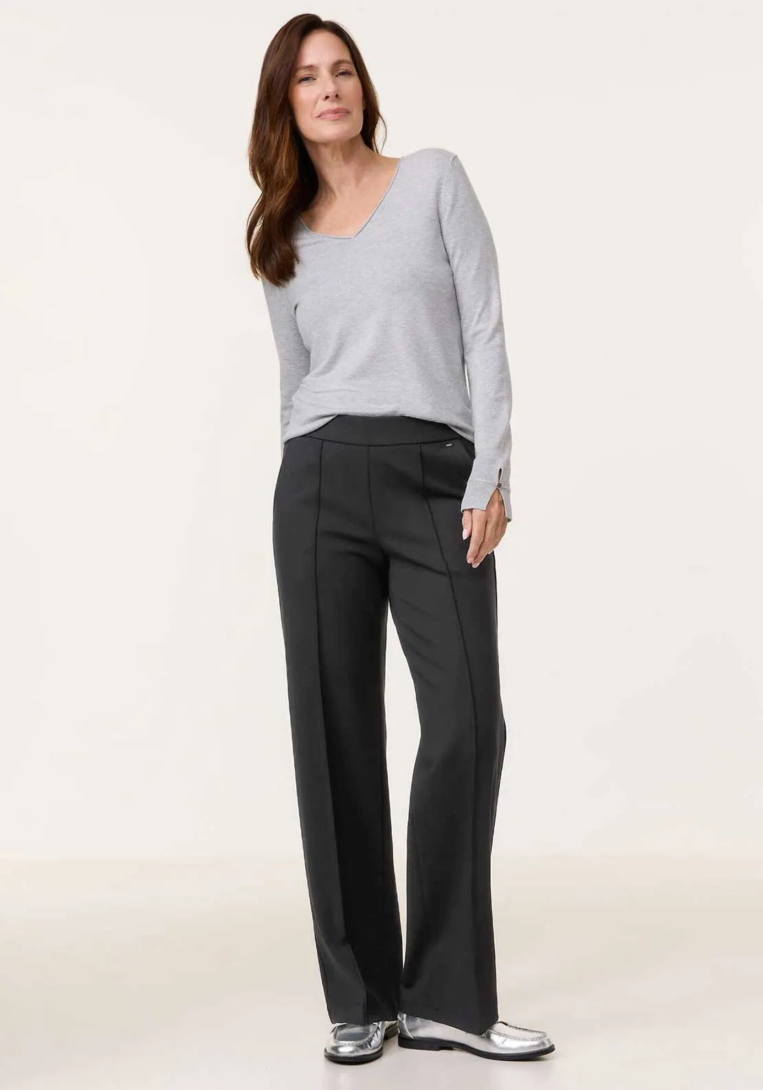 Gerry Weber Straight Leg Trousers, Black