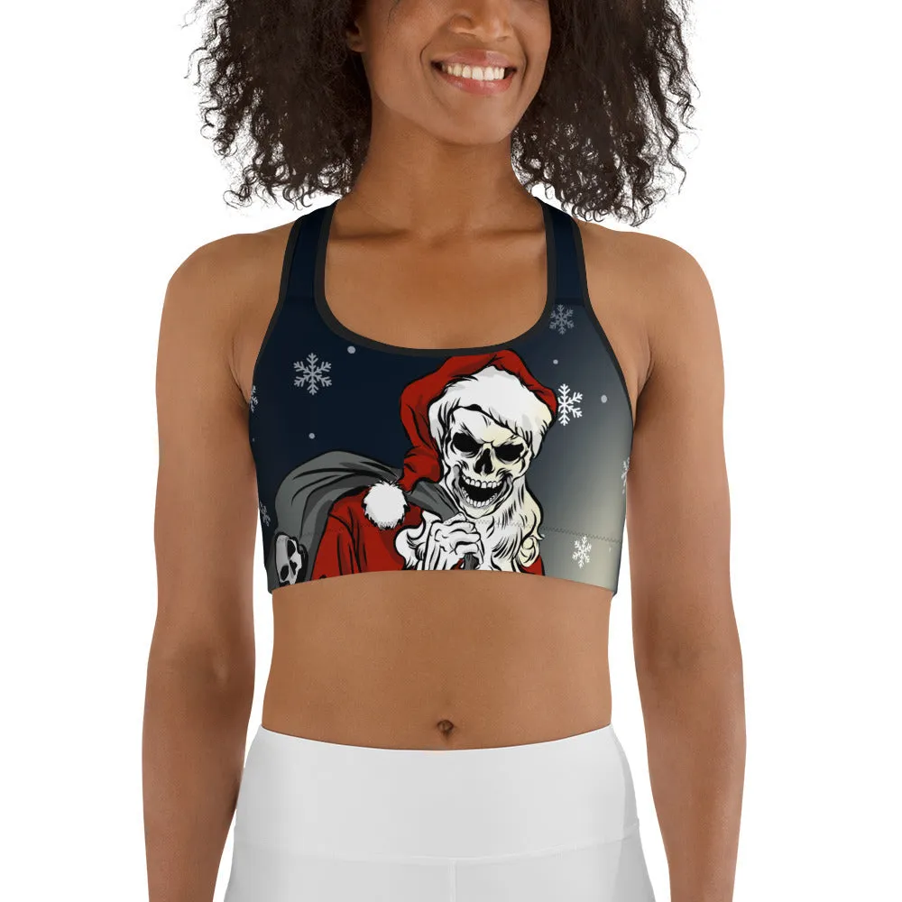 Goth Christmas Sports Bra