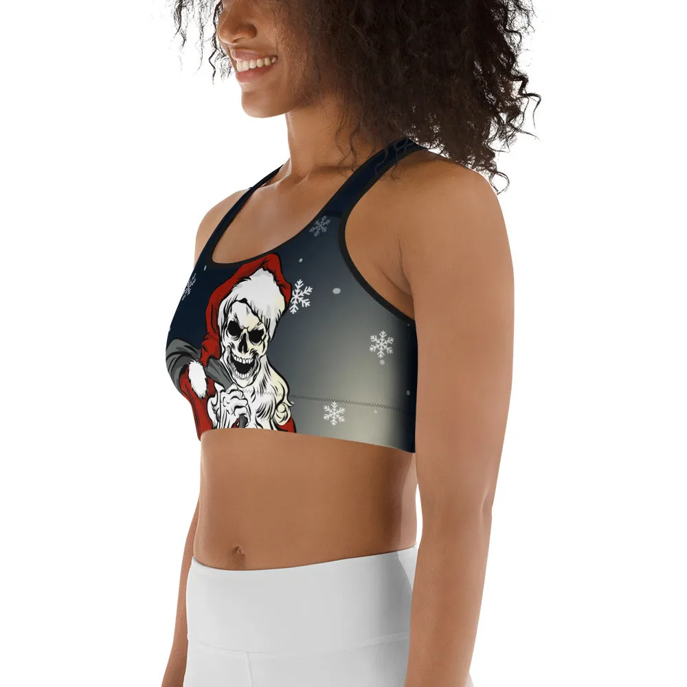 Goth Christmas Sports Bra