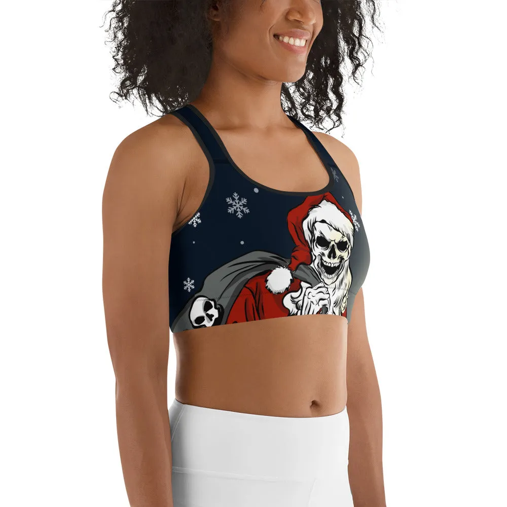 Goth Christmas Sports Bra