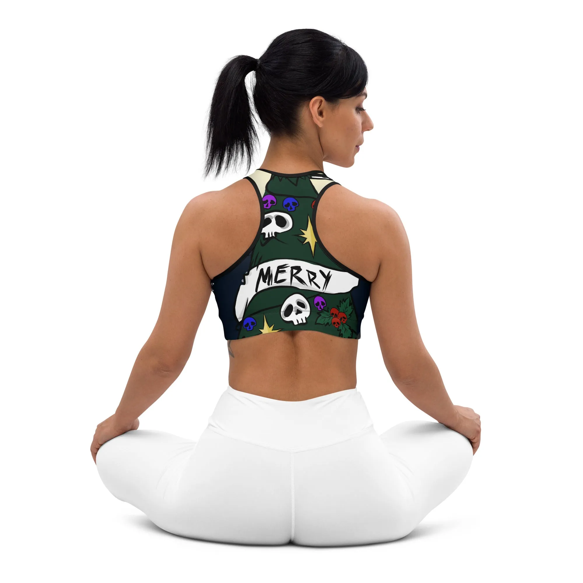 Goth Christmas Sports Bra