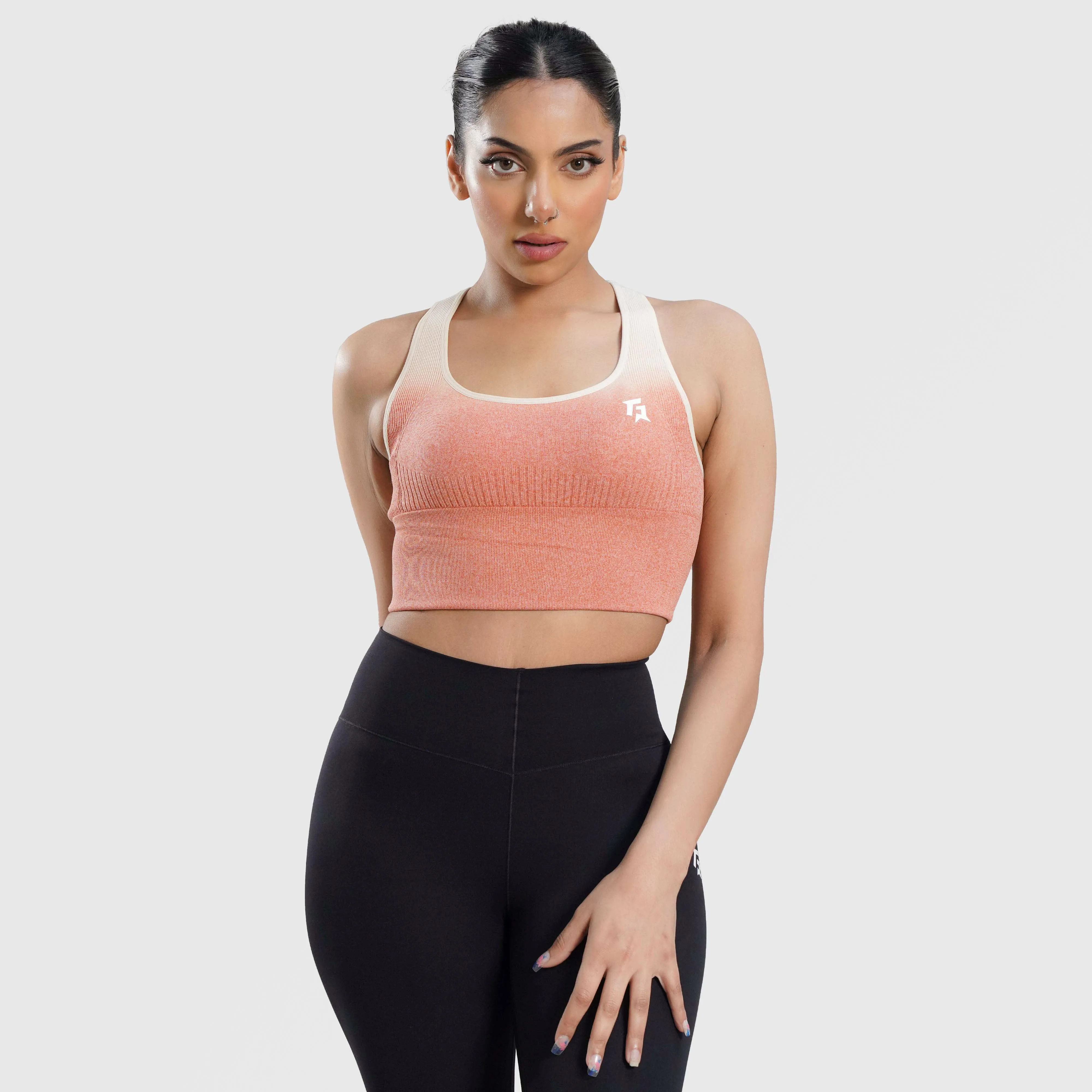 Gradient Seamless Sports Bra (Orange)