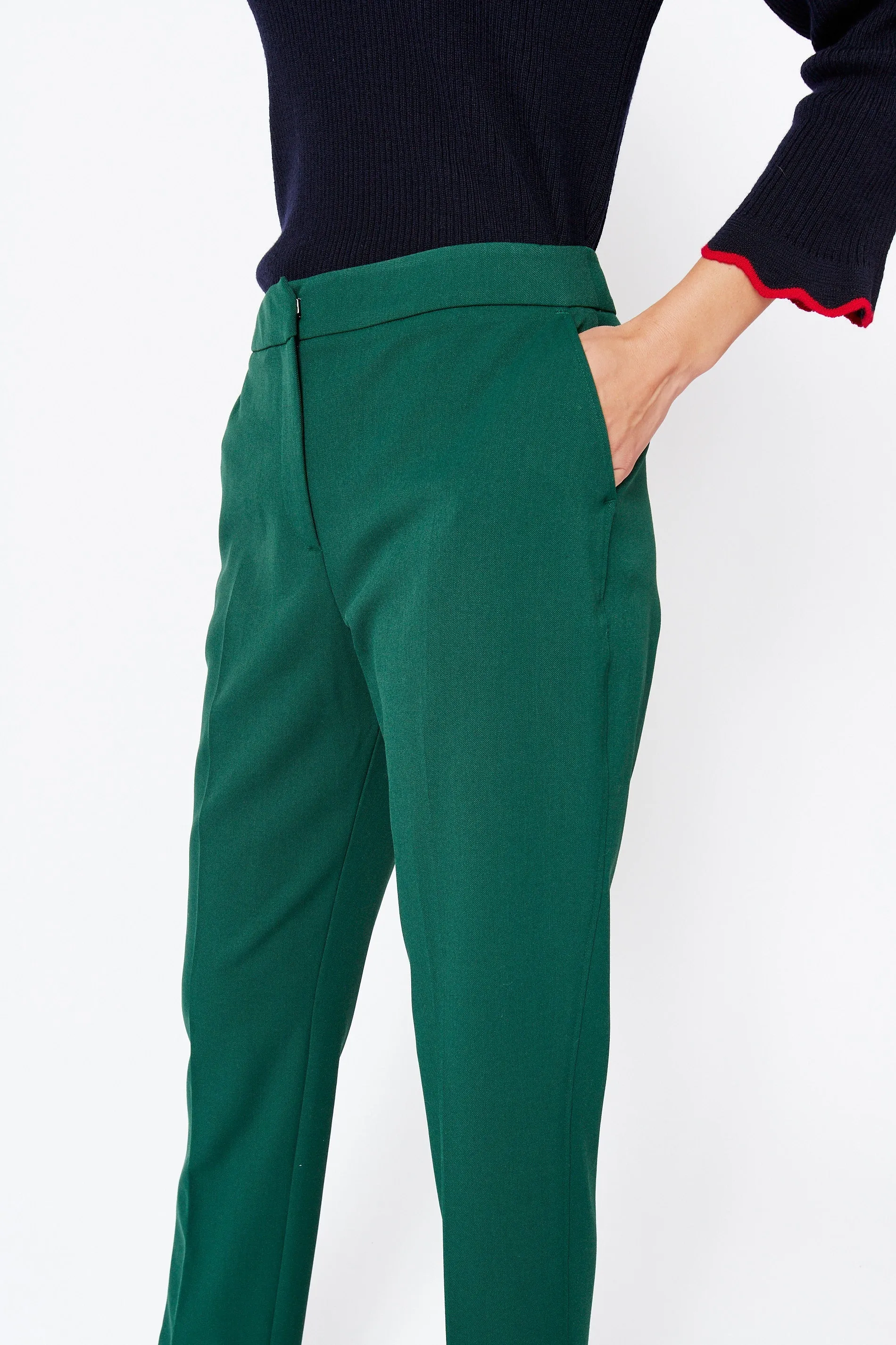 Green Skinny Trousers