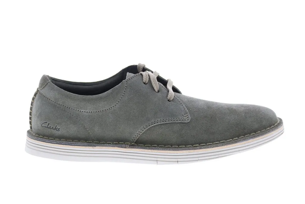 Green Suede Plain Toe Oxfords