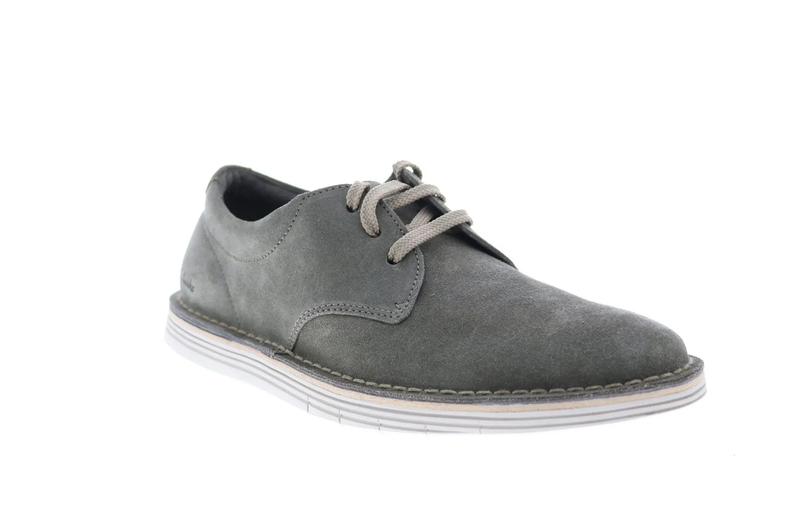 Green Suede Plain Toe Oxfords