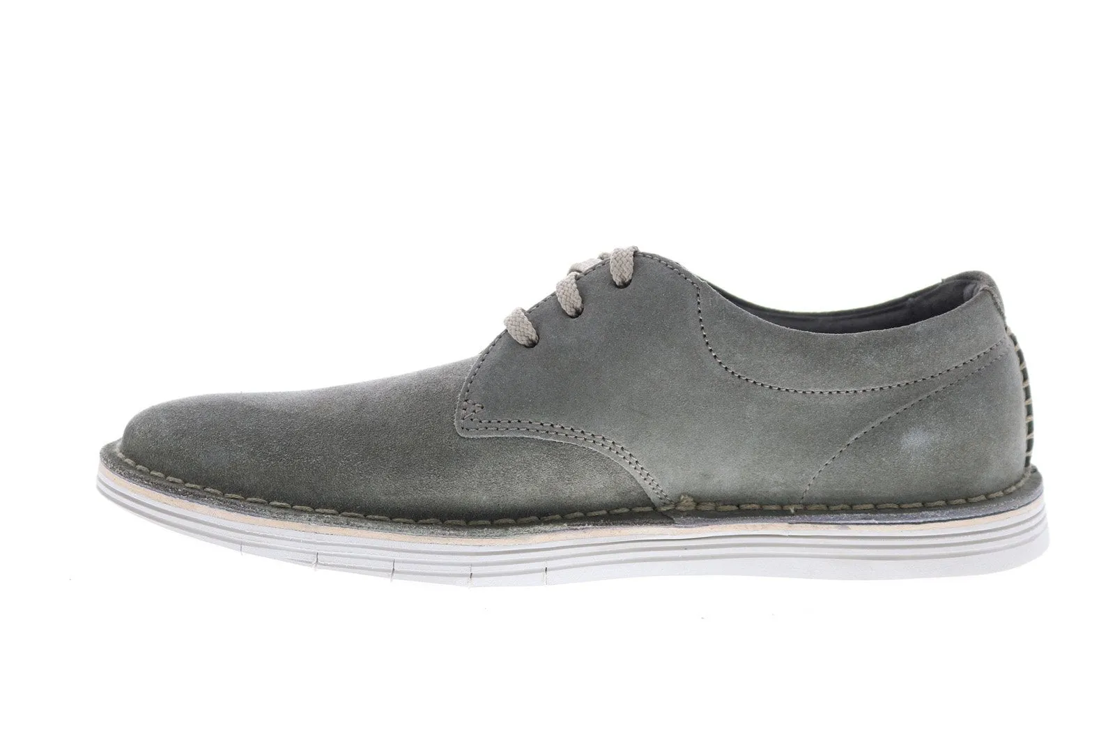 Green Suede Plain Toe Oxfords