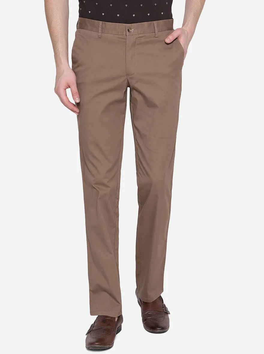 Greenfibre Khaki Slim Fit Casual Pant