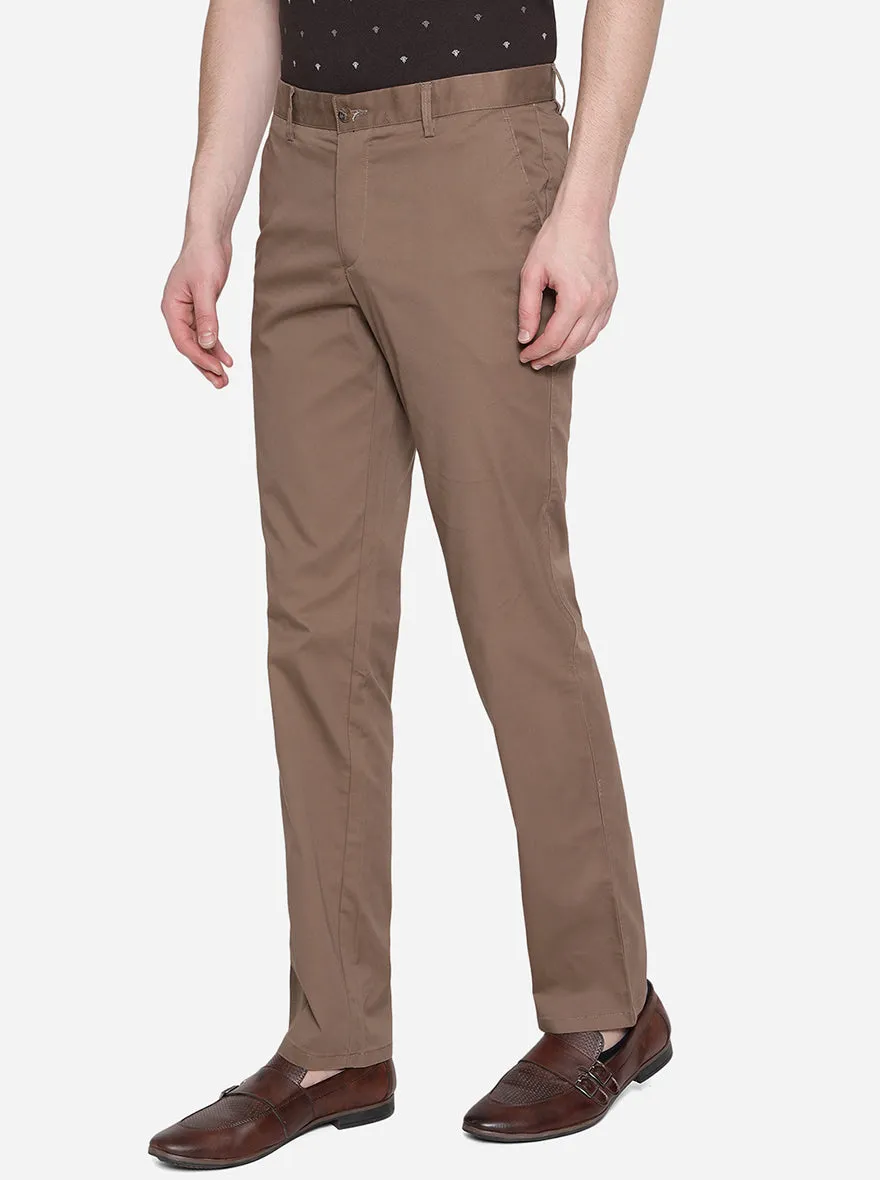 Greenfibre Khaki Slim Fit Casual Pant