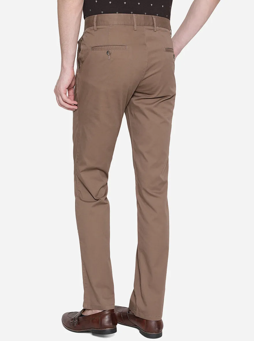 Greenfibre Khaki Slim Fit Casual Pant