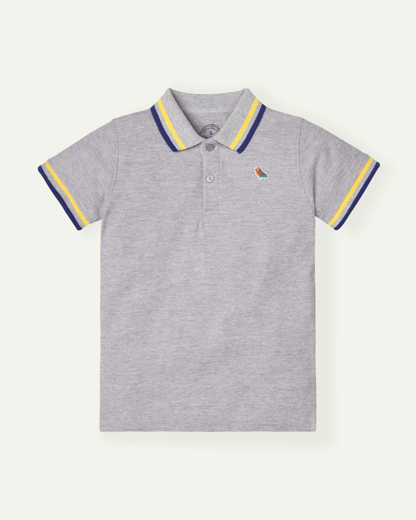 Grey Collar Tipping Polo