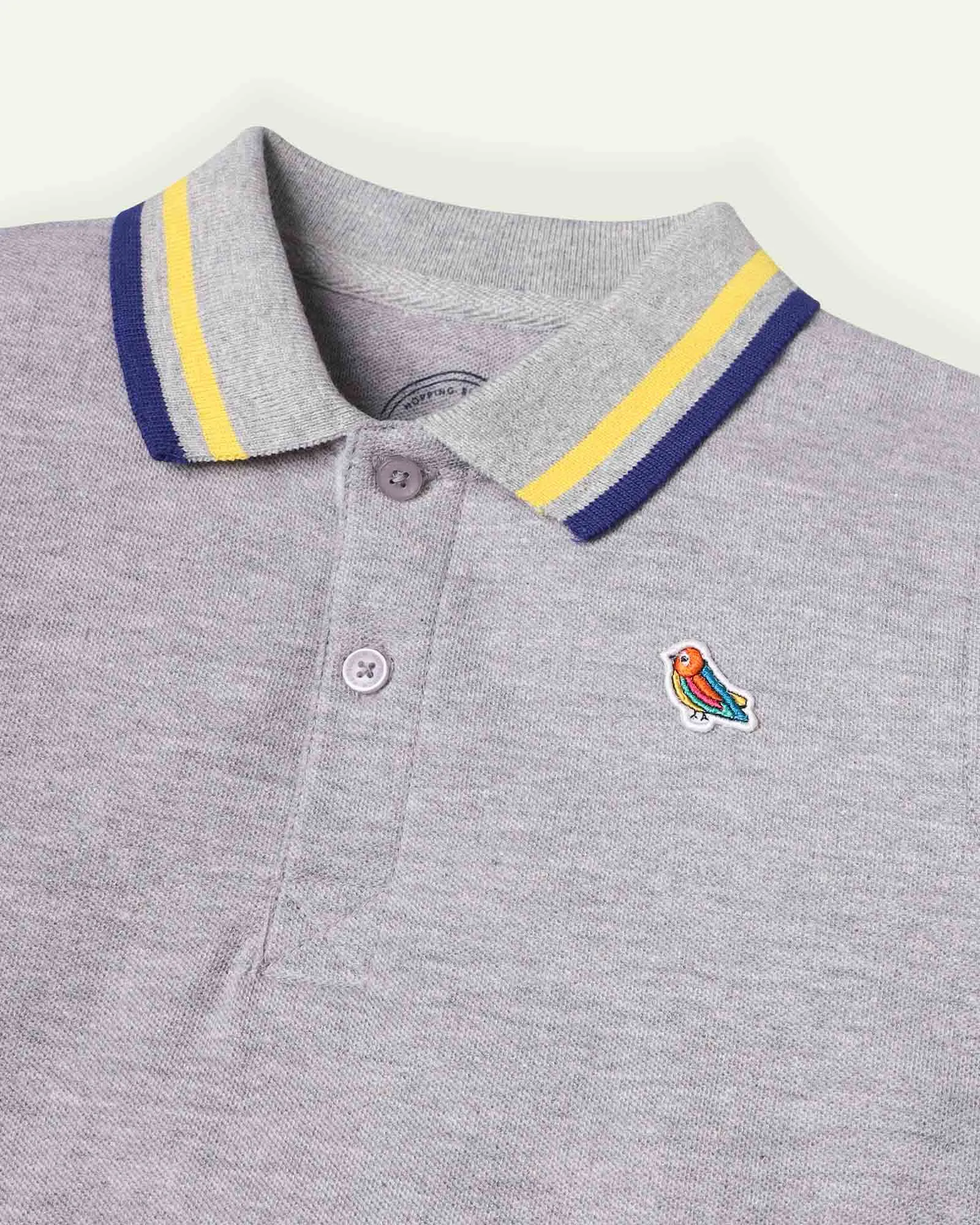 Grey Collar Tipping Polo