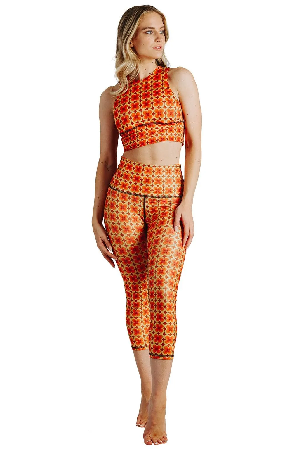 Groovy Girl Printed Yoga Crops