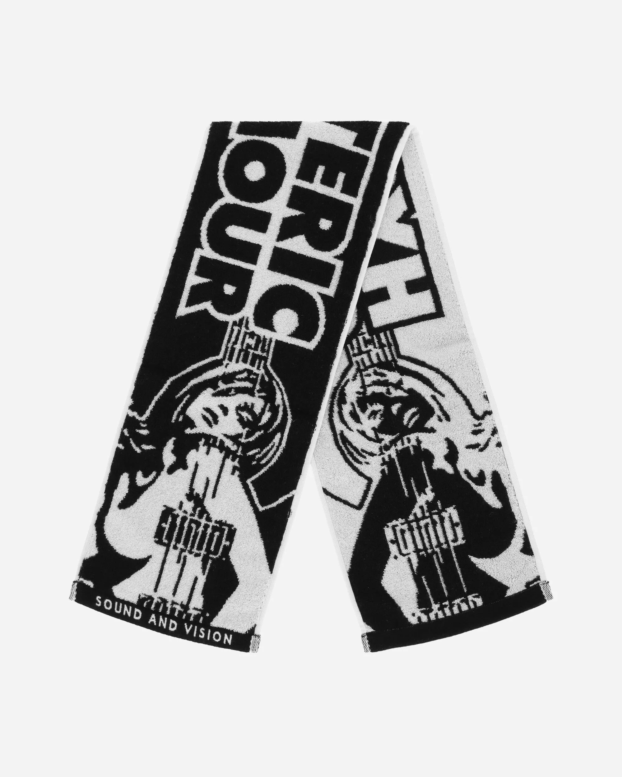 Guitar Girl Sports Towel Black