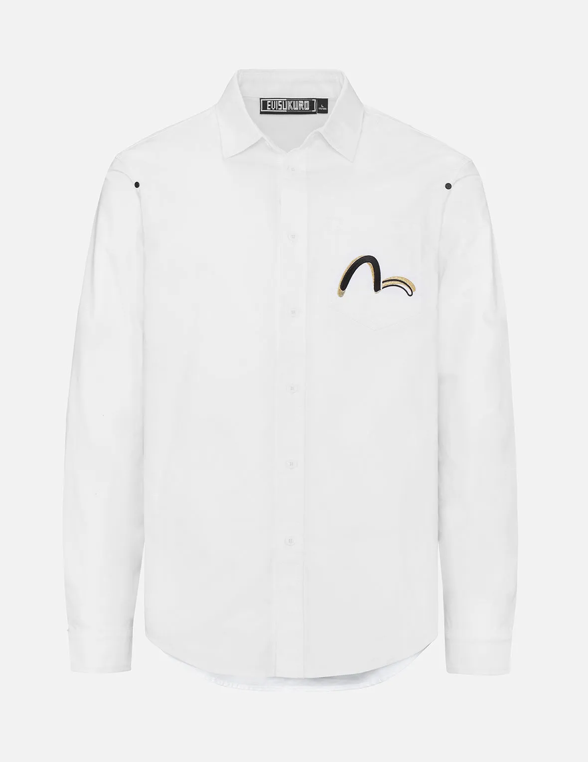 Hannya Skull and Logo Print Oxford Shirt