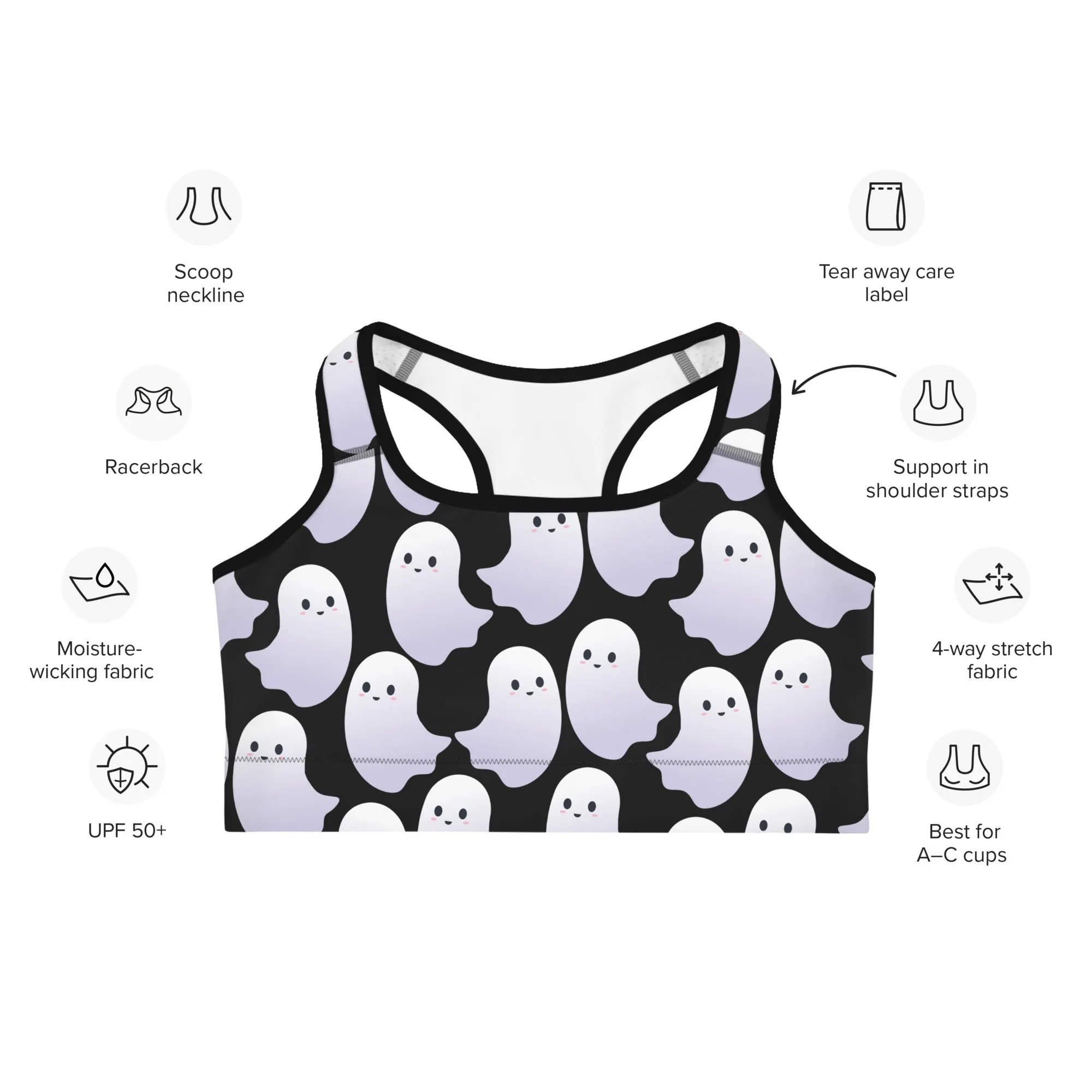 Happy Halloween Sports Bra