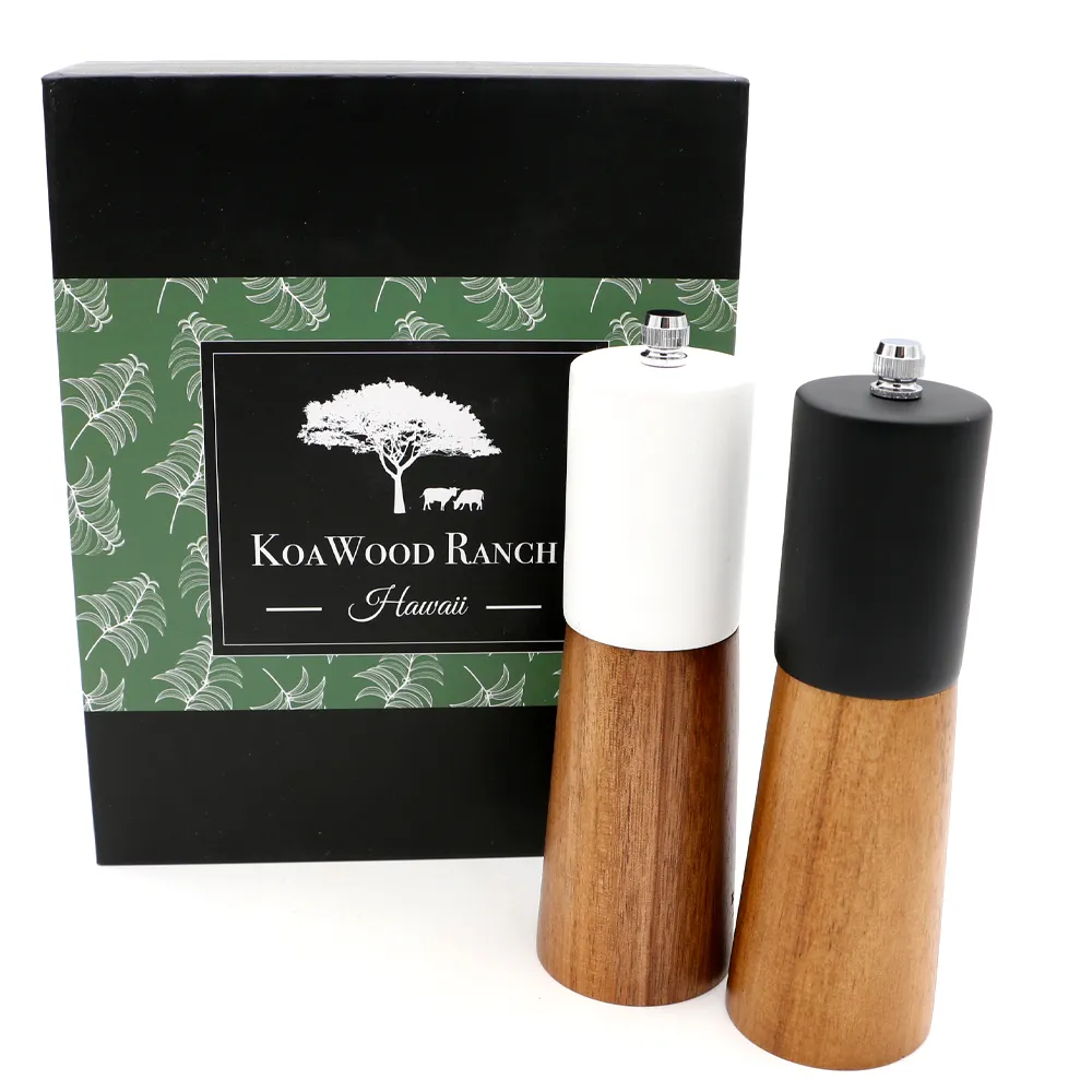 Hawaiian Koa Wood Salt & Pepper Grinder Set