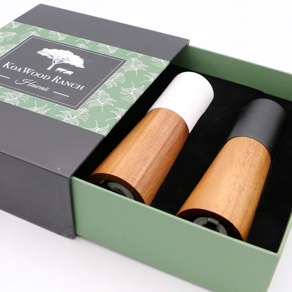 Hawaiian Koa Wood Salt & Pepper Grinder Set