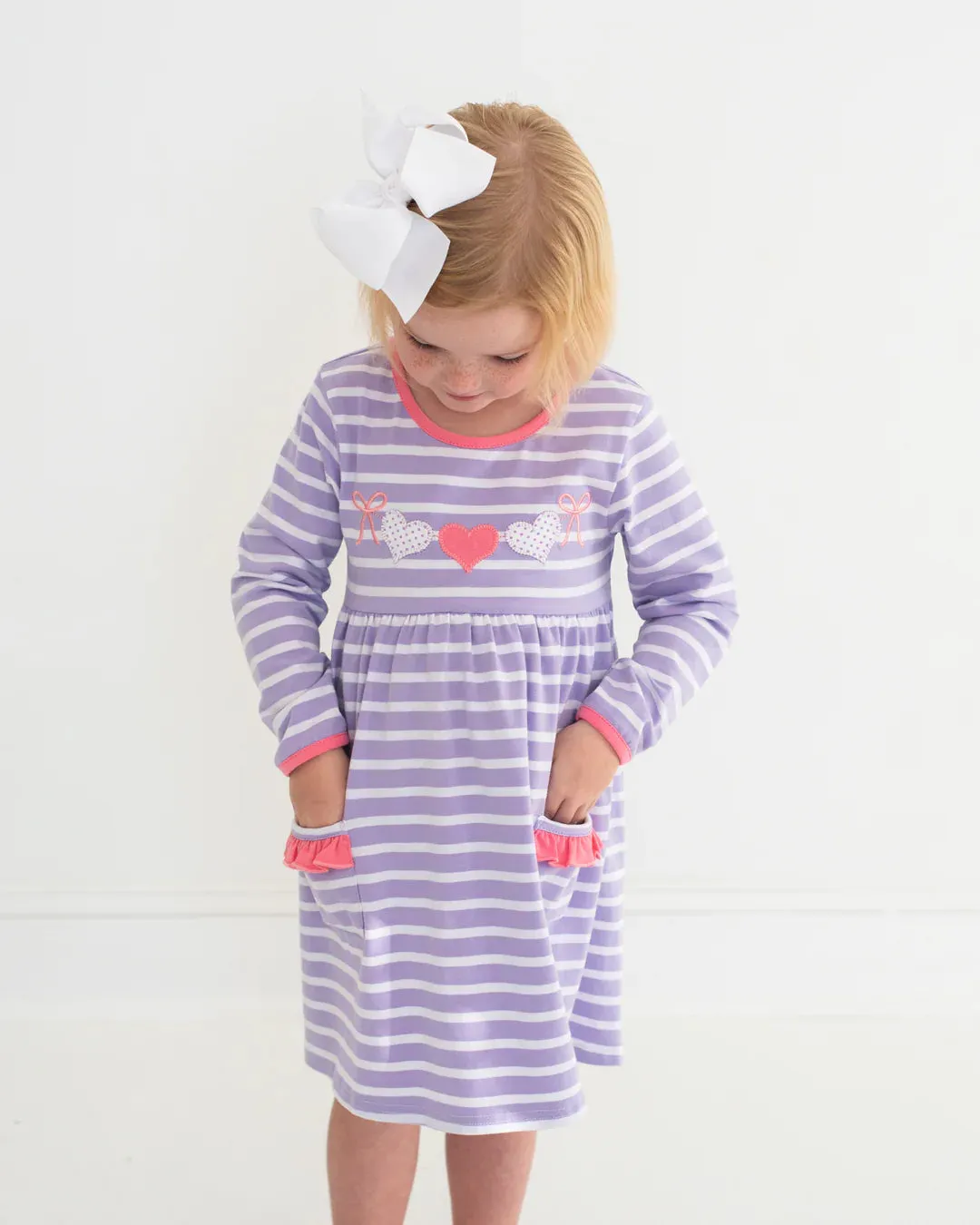 Heart Banner Applique Pocket Dress by Jellybean