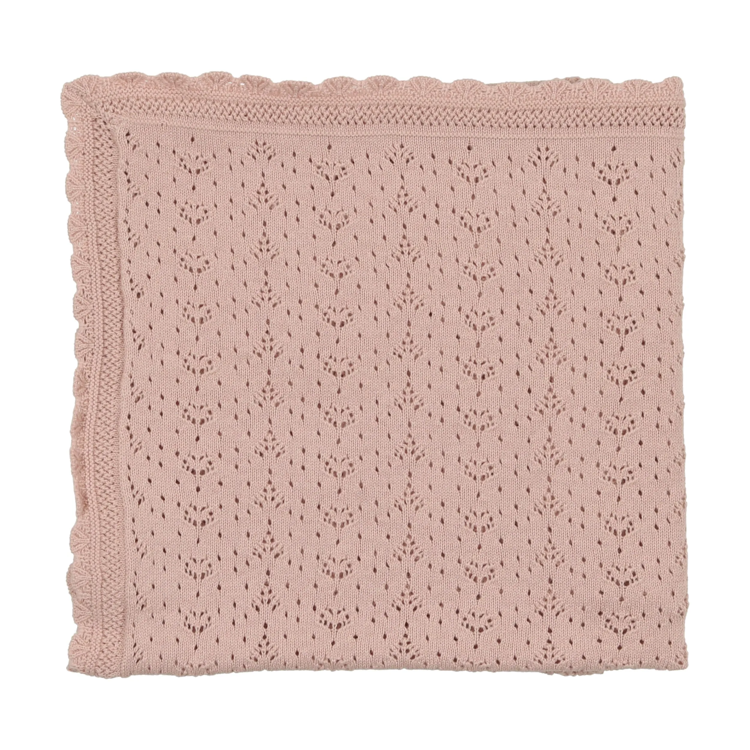 Heart Open Knit Blanket