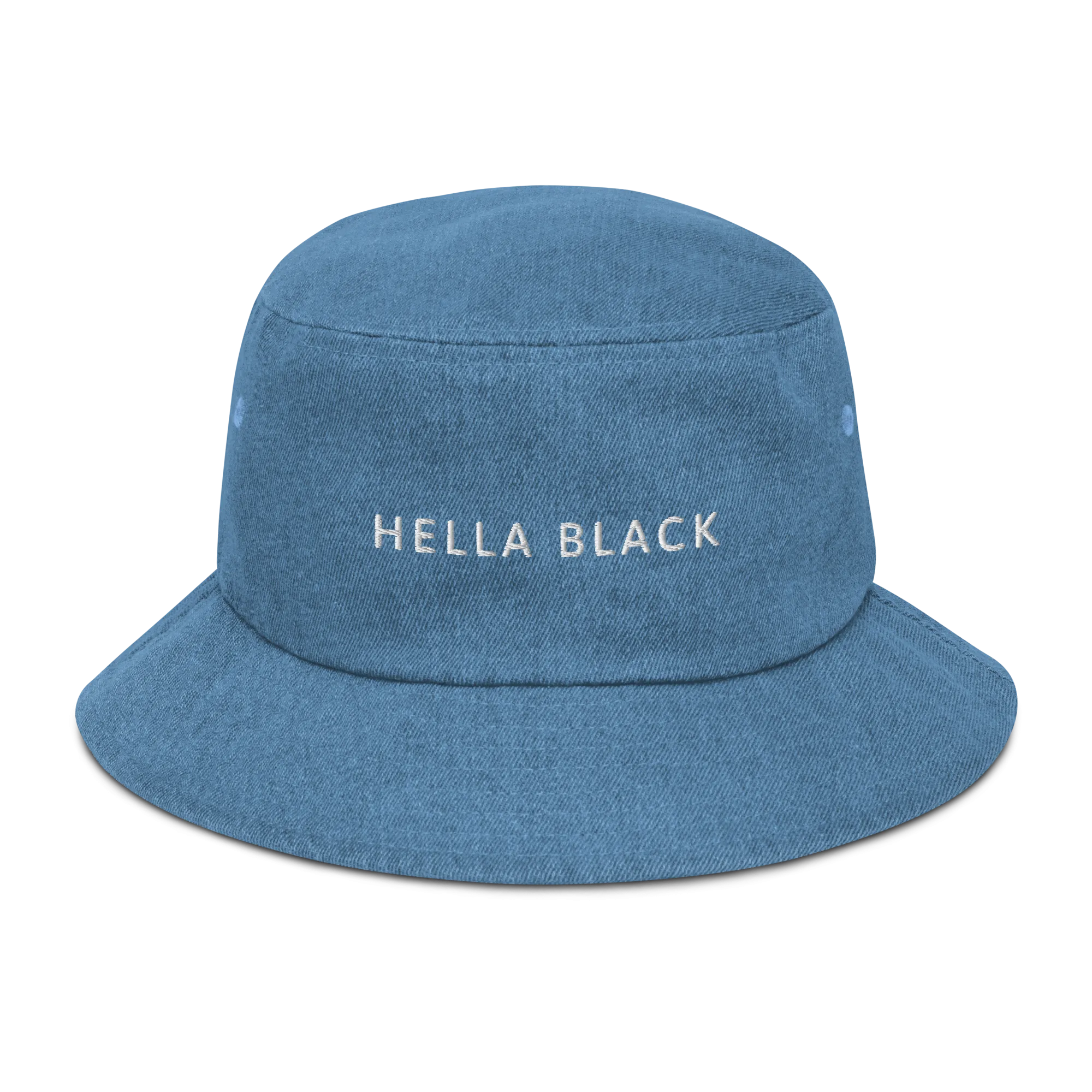 Hella Black Denim Bucket Hat