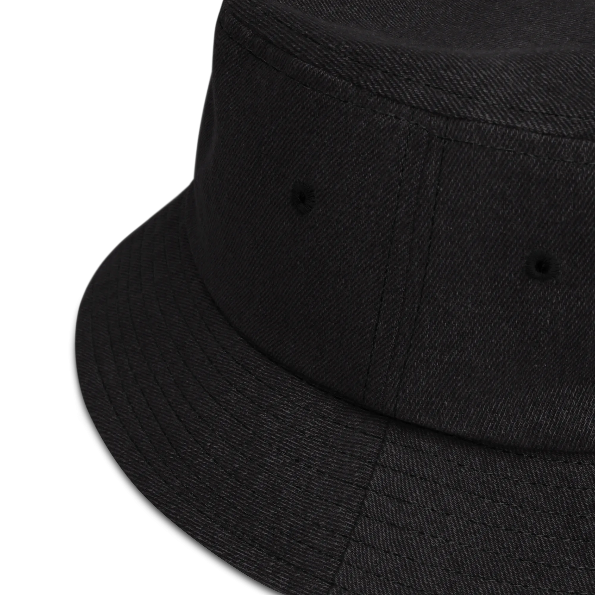 Hella Black Denim Bucket Hat