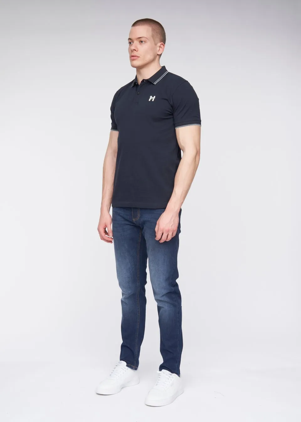 Henleys Navy  Henflare Polo