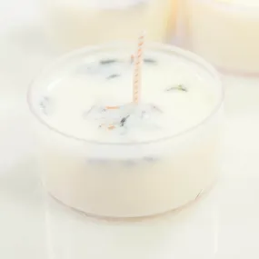 Herb Infused Soy Tea Lights | White | Essential Oils | No Dye