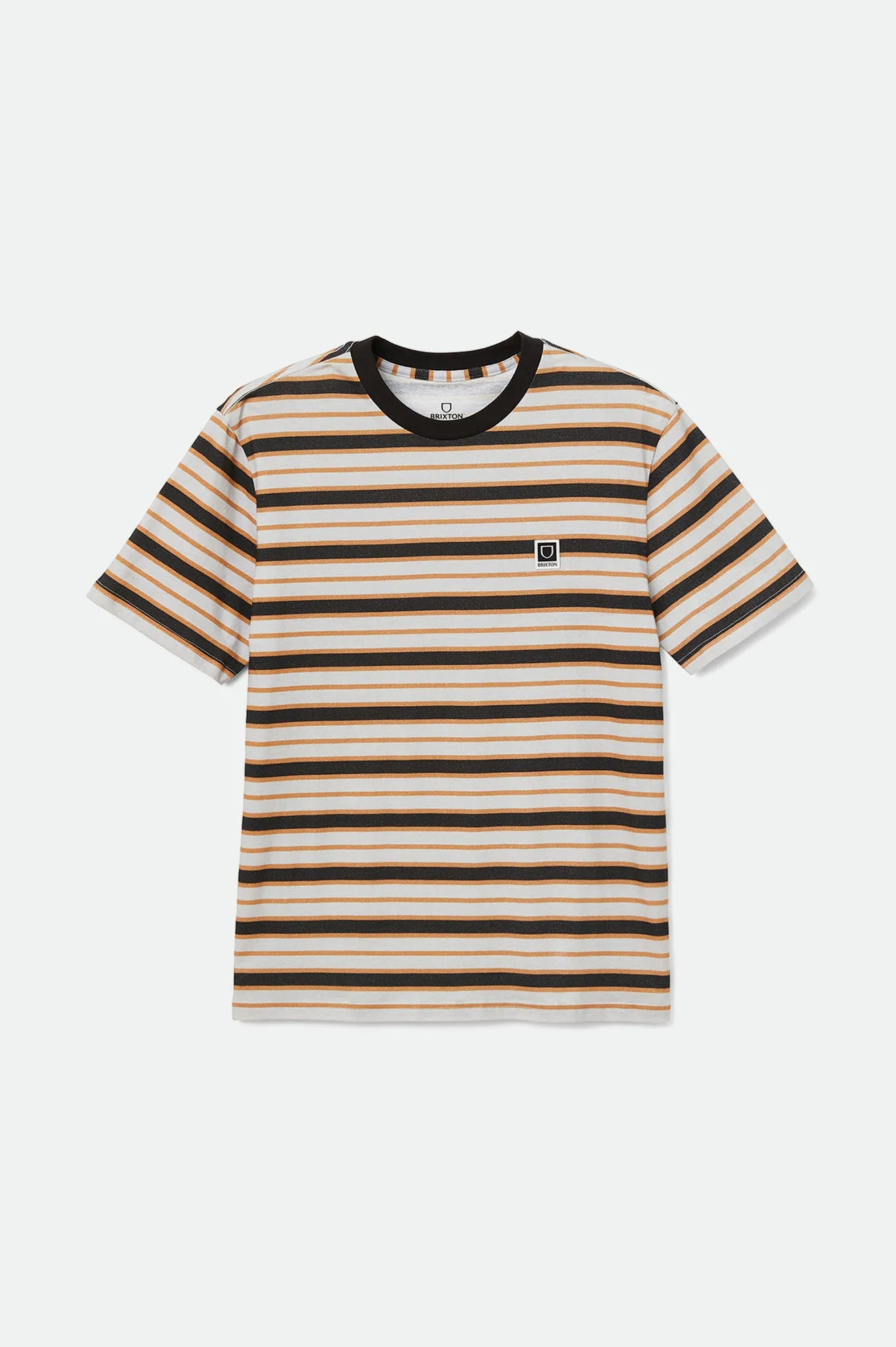 Hilt Multi Stripe S/S Knit - Washed Black/Heather Grey Sun Wash