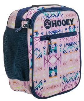 Hooey Lunch Box Pink Navy Pattern HLB005