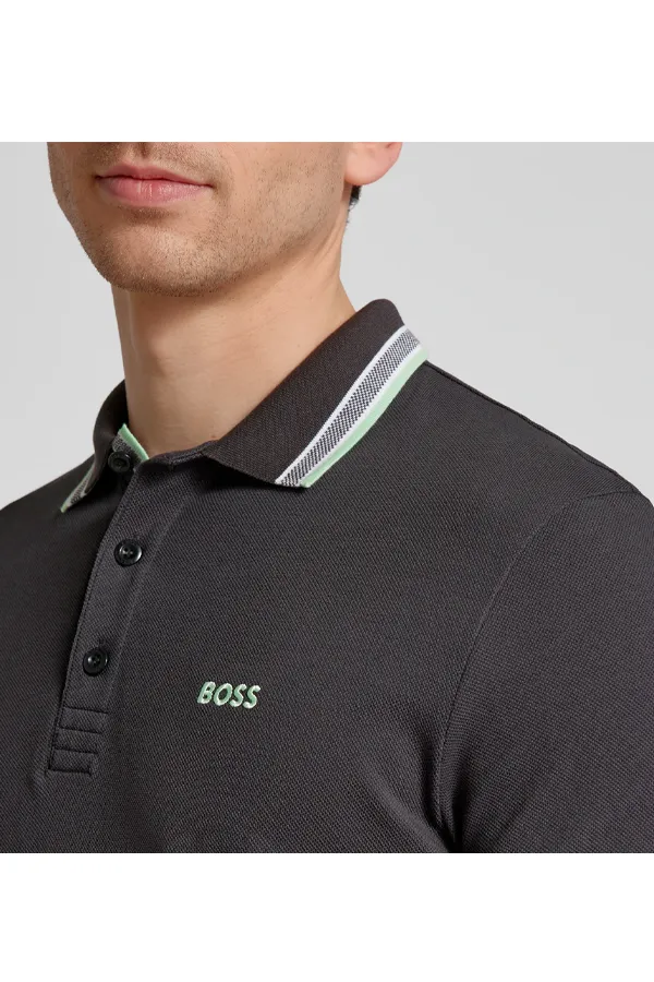 Antracit Contrast Paddy Polo by Hugo Boss