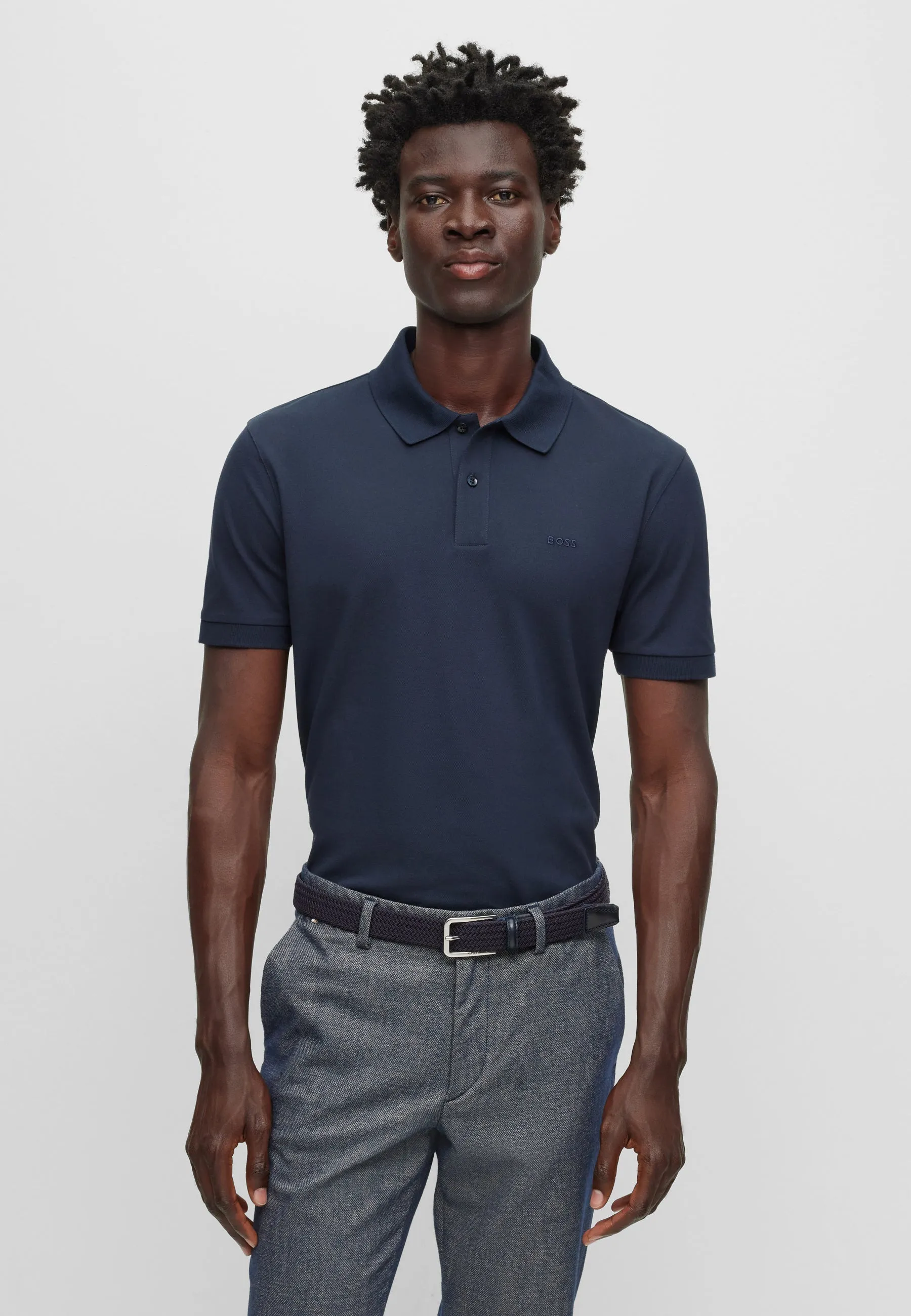 Hugo Boss Pallas Reg Fit Polo Dk Blue