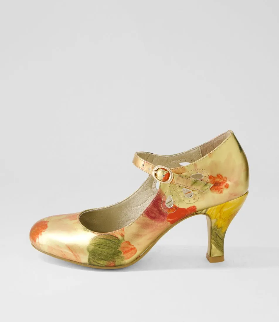 I LOVE BILLY Mendy Bronze Metallic Mary Jane Heels