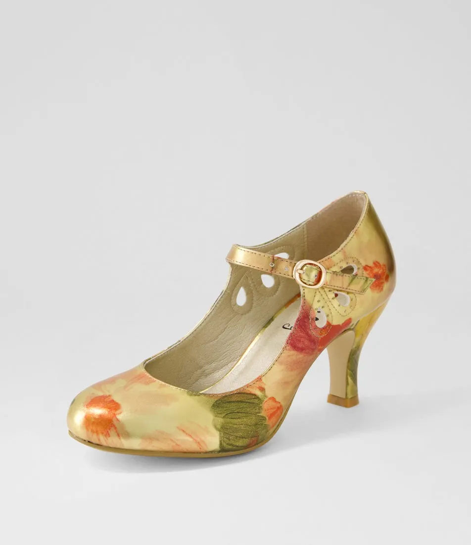 I LOVE BILLY Mendy Bronze Metallic Mary Jane Heels