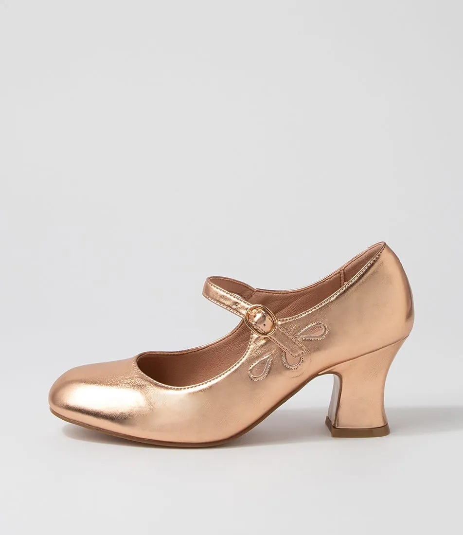 I LOVE BILLY Yeats Rose Gold Mary Jane Heels