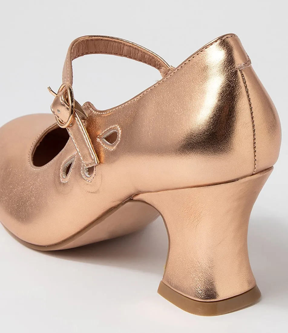 I LOVE BILLY Yeats Rose Gold Mary Jane Heels