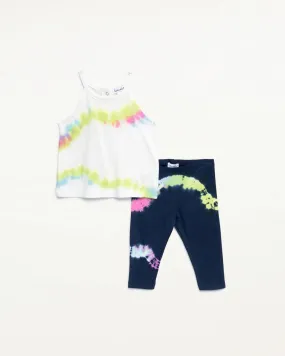 Infant Girl Lime Tie Dye Legging Set