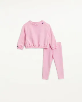 Infant Girl Pink Washed Set