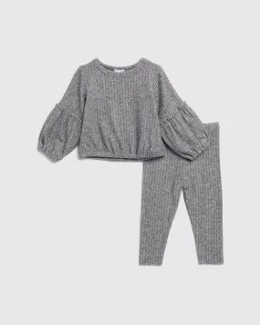 Infant Girls Rib Knit Legging Set