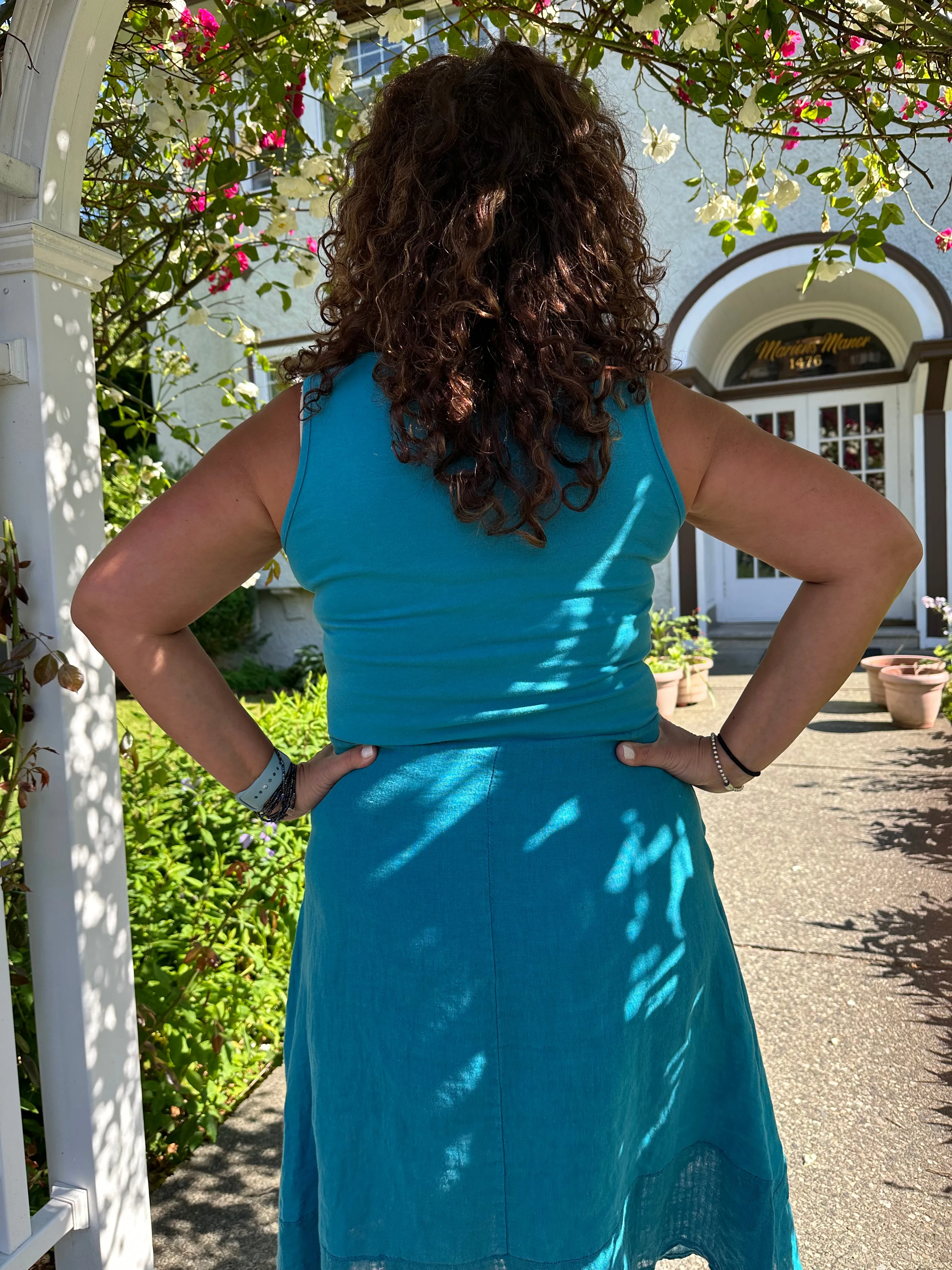 Stylish Caribbean Blue Dress