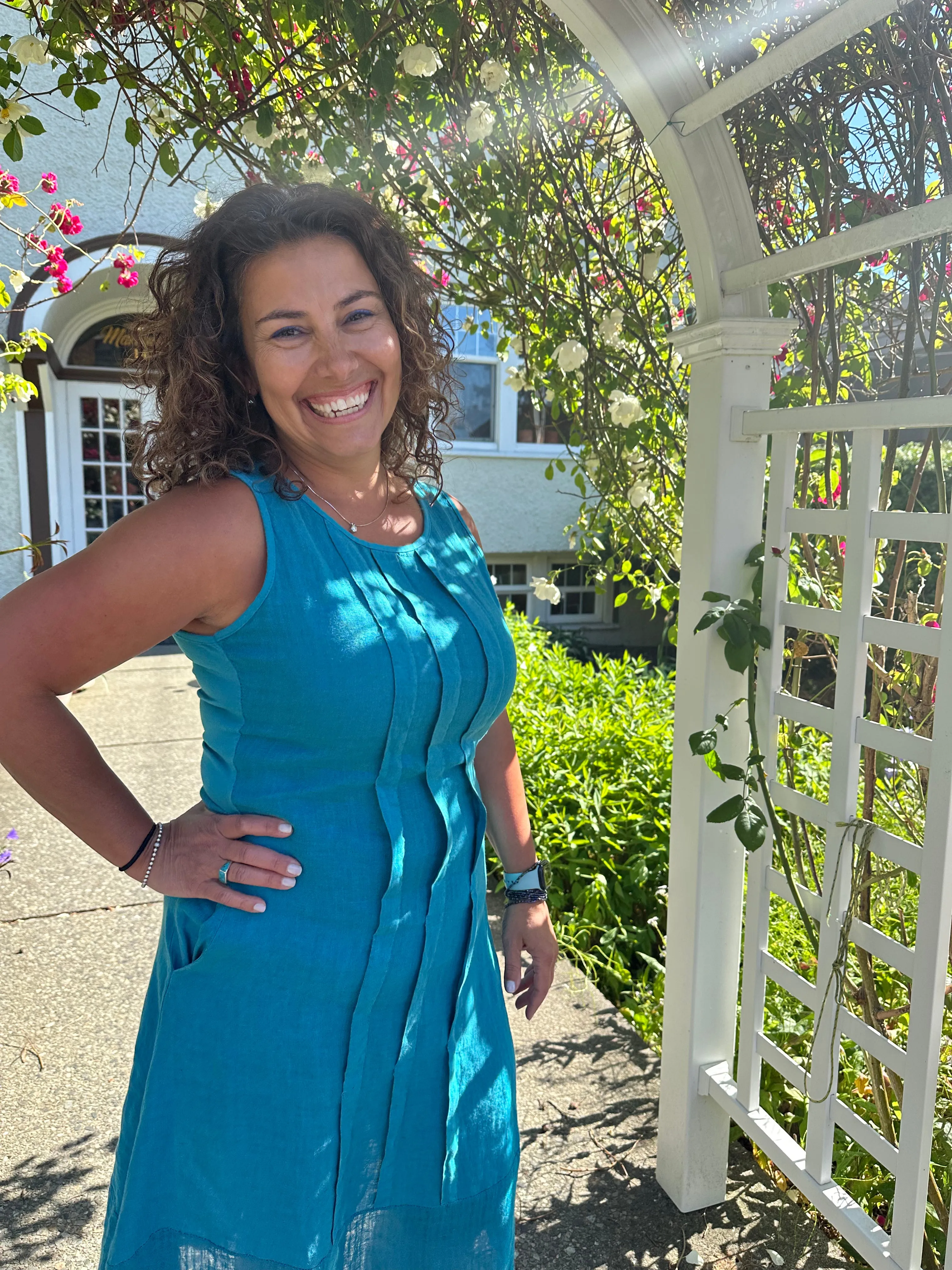 Stylish Caribbean Blue Dress