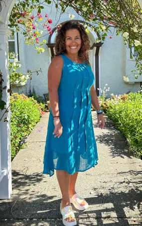 Stylish Caribbean Blue Dress