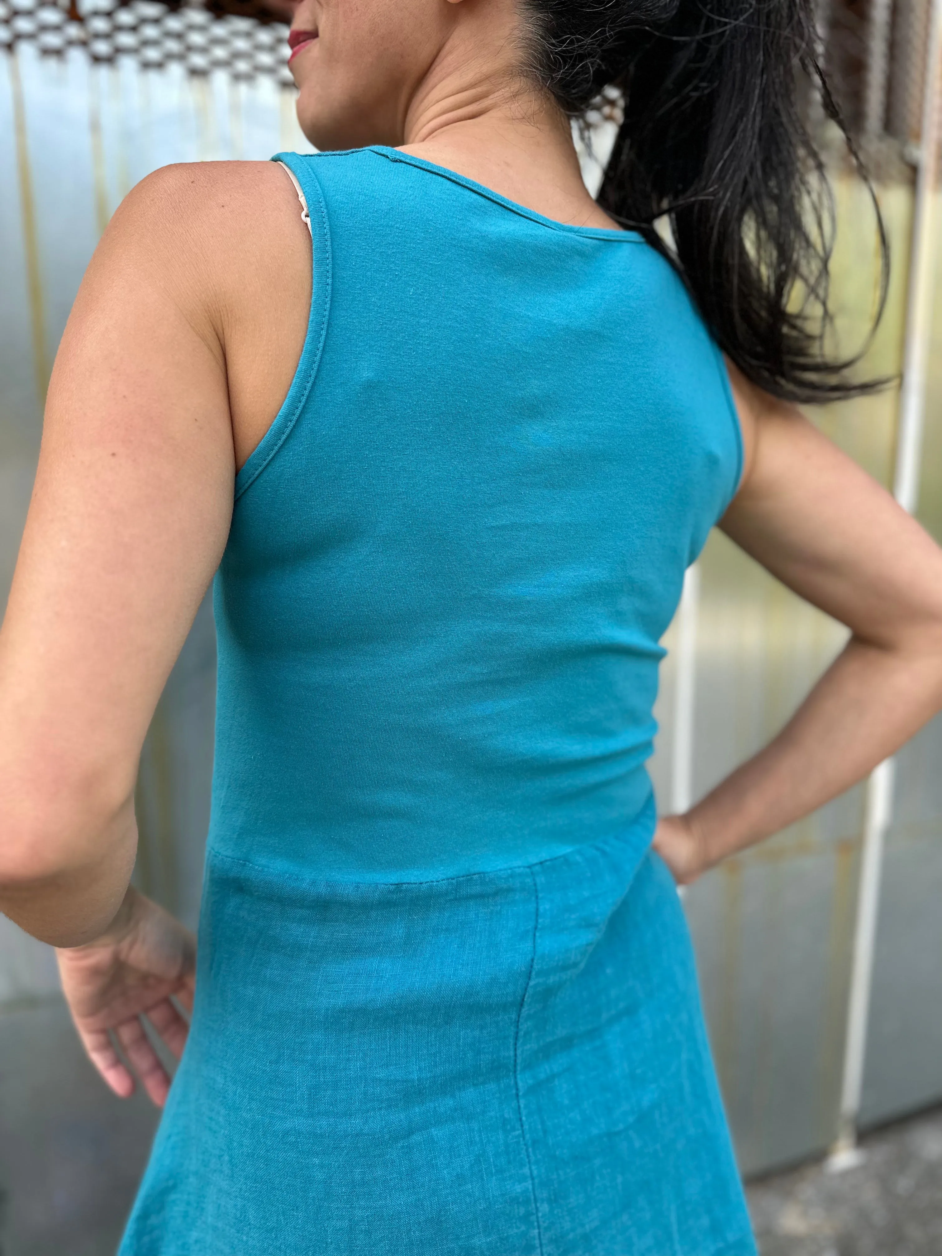 Stylish Caribbean Blue Dress