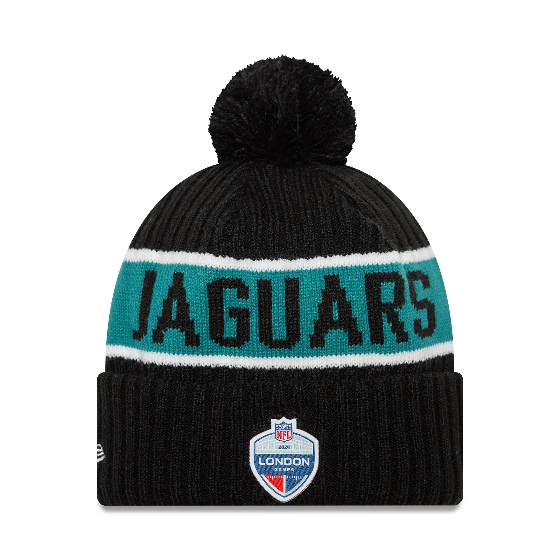 Jacksonville Jaguars NFL International Series Games London 2024 Black Sportknit Beanie Hat